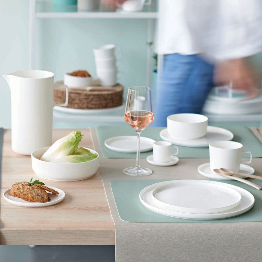 Assiette à dessert porcelaine blanche - L 21 cm - Oco