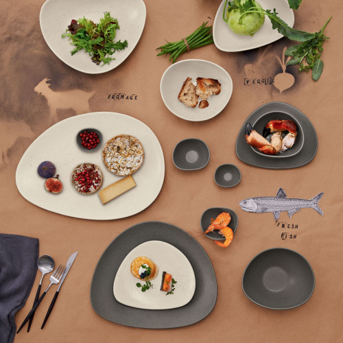 Plat Ovale Cuba Crème - L 40 cm