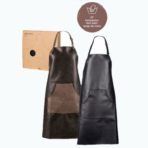 Tablier de cuisine en cuir Noir