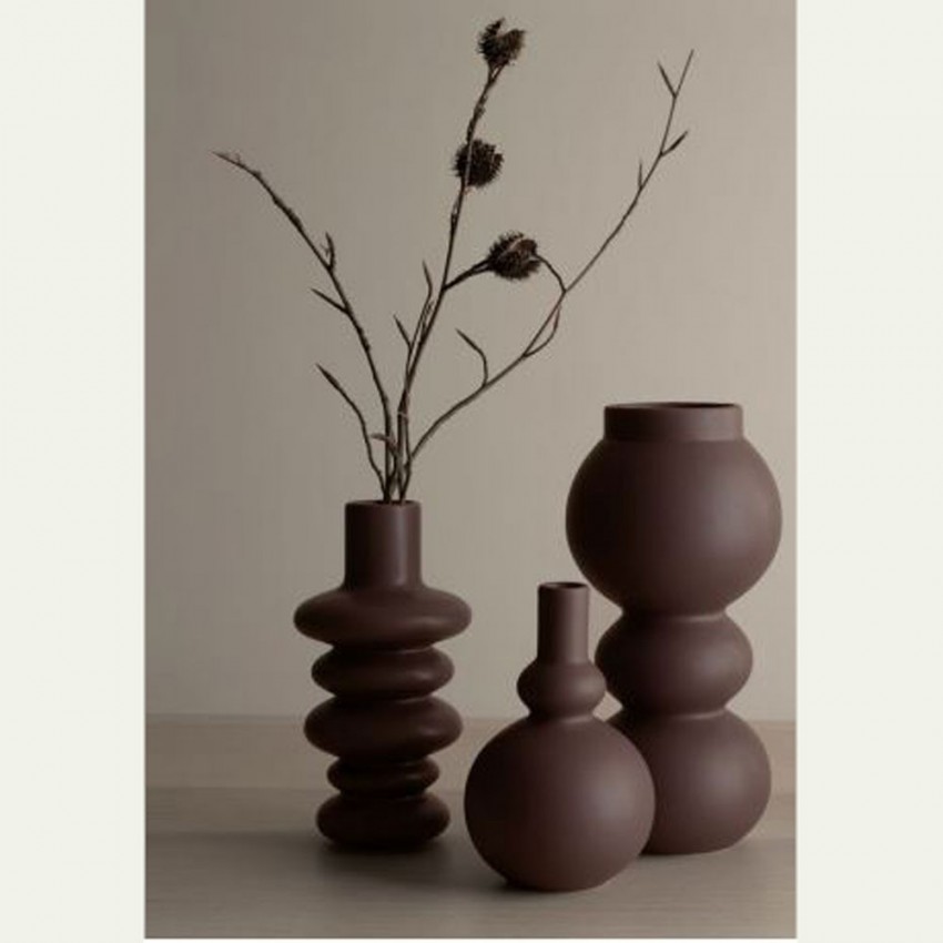 Vase Como Mocha Boule - H 15.5 cm