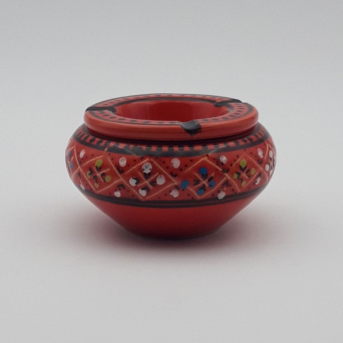 Cendrier anti fumée Marrakech rouge - Petit modèle