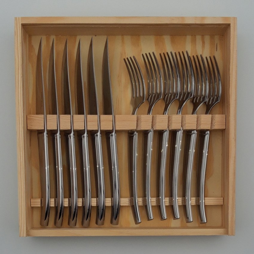 Set de couverts à viande pour 6 personnes en inox 12 pièces Texas