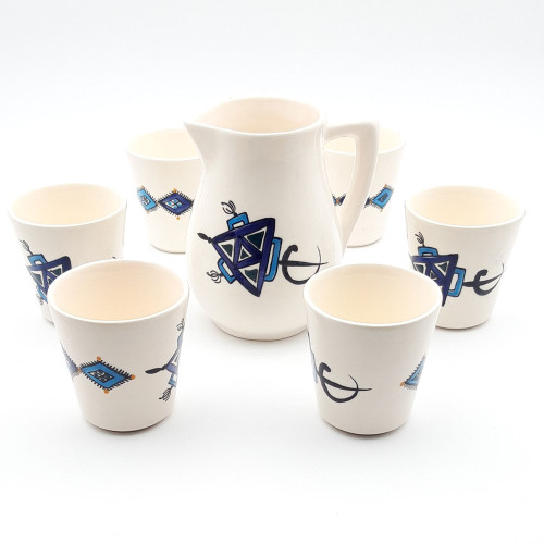 Service à boisson 6 personnes Sahel Bleu