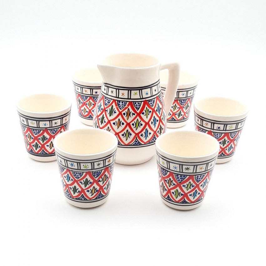 Service à boisson 6 personnes Bakir Rouge