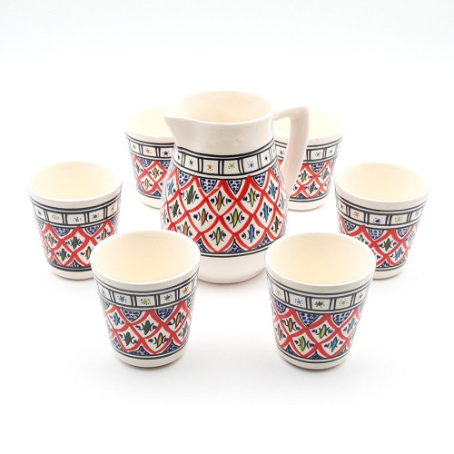 Service à boisson 6 personnes Bakir Rouge