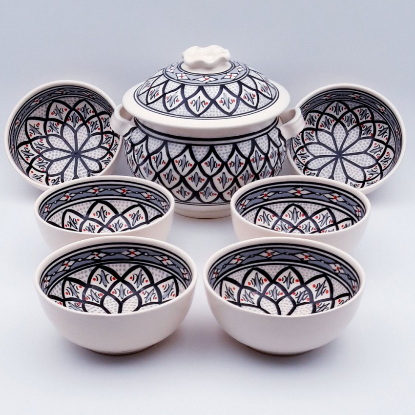 Service à soupe Bakir gris - 8 pers