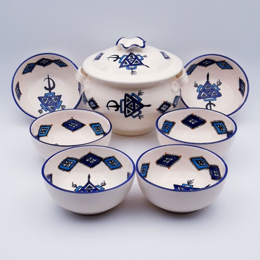 Service à soupe Sahel Bleu - 6 pers