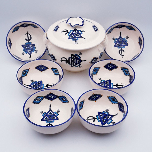 Service à soupe Sahel Bleu - 8 pers