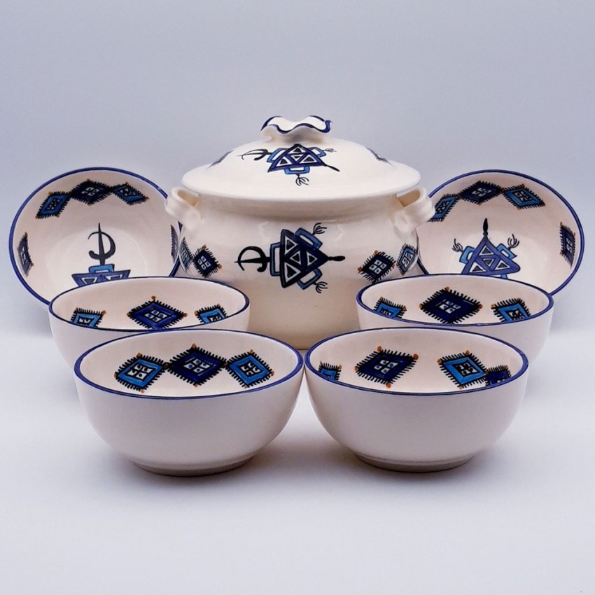 Service à soupe Sahel Bleu - 8 pers