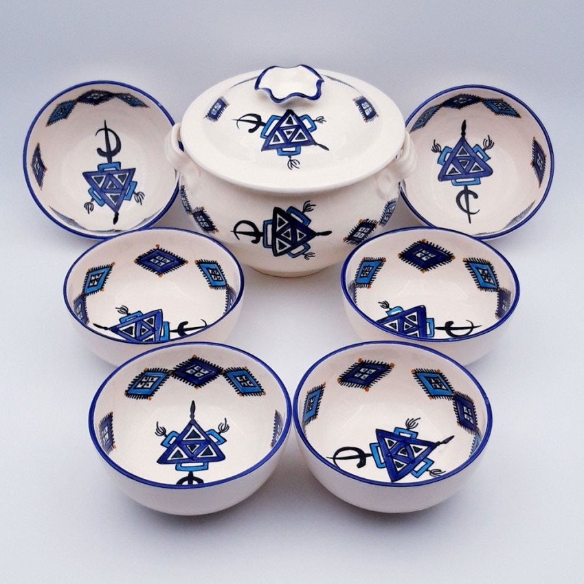 Service à soupe Sahel Bleu - 12 pers