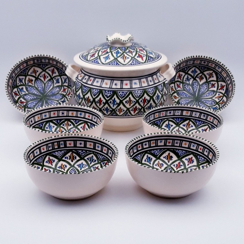 Service à soupe Bakir Vert - 6 pers