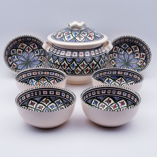 Service à soupe Bakir vert - 12 pers