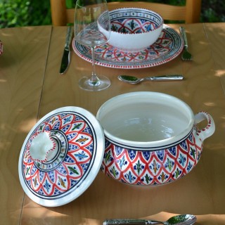 Service à soupe Bakir rouge - 12 pers