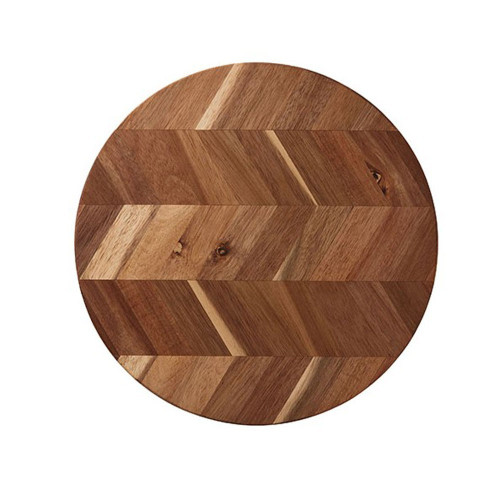 Planche à découper ronde en bois d'Acacia 28 cm de diamètre