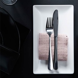 Assiette rectangulaire en grés blanc - 25*15 cm Quadro