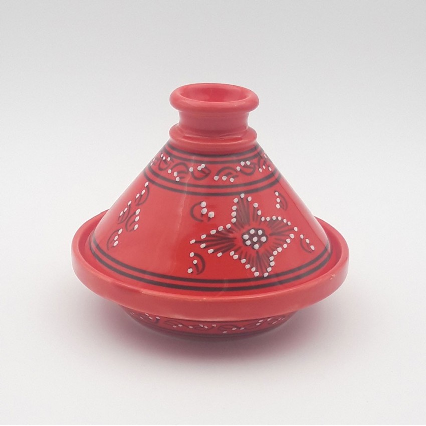 Petit tajine Tatoué Rouge - D 17 cm