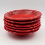 Service à couscous assiettes Tebsis avec plat jatte Tatoué rouge - 6 pers