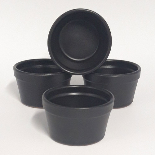 Ramequin à soufflé Diamètre 9.5 cm couleur Noir - Lot de 4
