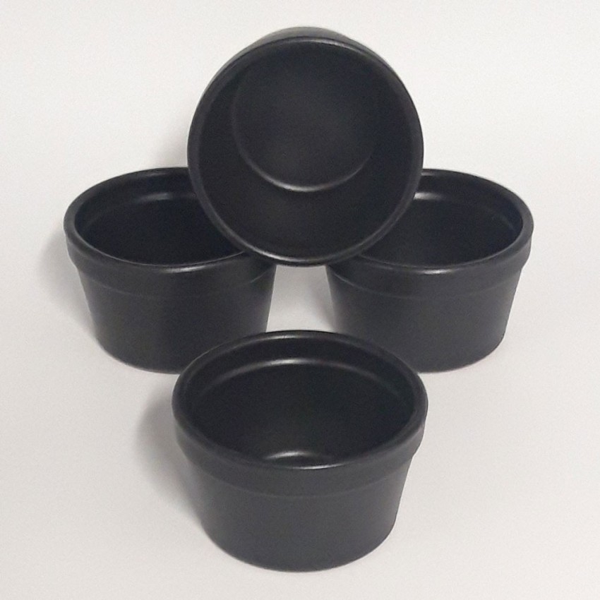 Ramequin à soufflé Diamètre 9.5 cm couleur Noir - Lot de 4