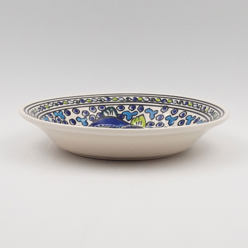 Lot de 6 assiettes creuses Poissons Bleus - D 24 cm