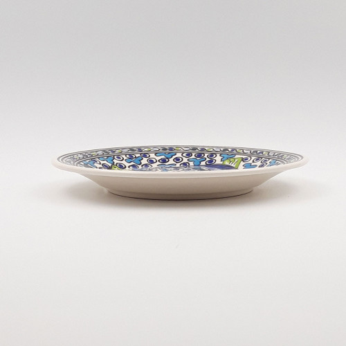 Lot de 6 assiettes plates Poissons Bleus - D 24 cm