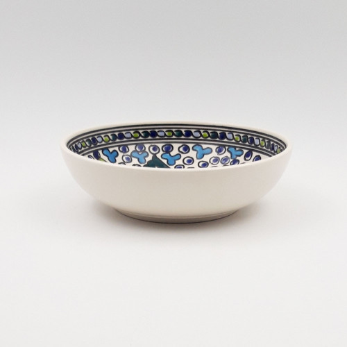 Lot de 6 assiettes creuses de forme jatte Poissons Bleus - D 20 cm