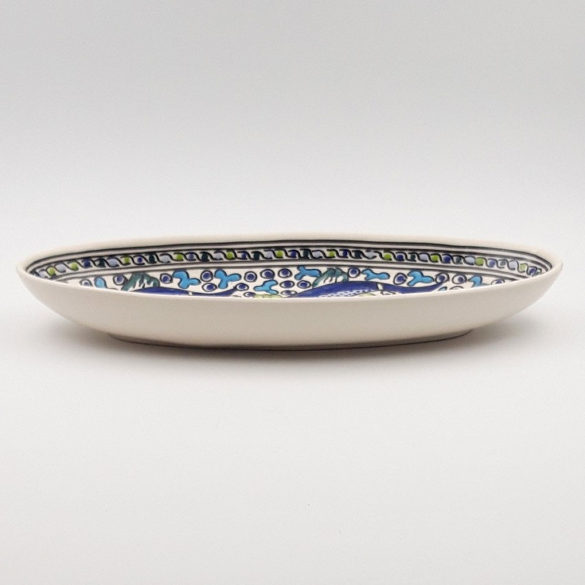Plat ovale Poissons Bleus - L 40 cm