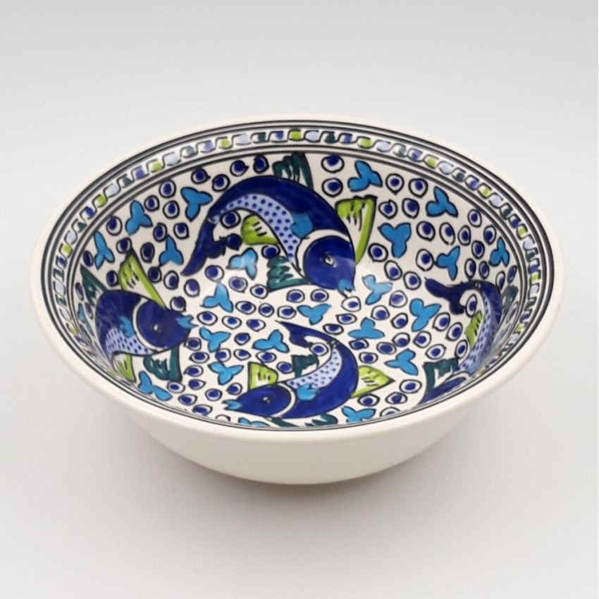 Lot de 4 saladiers Poissons Bleus