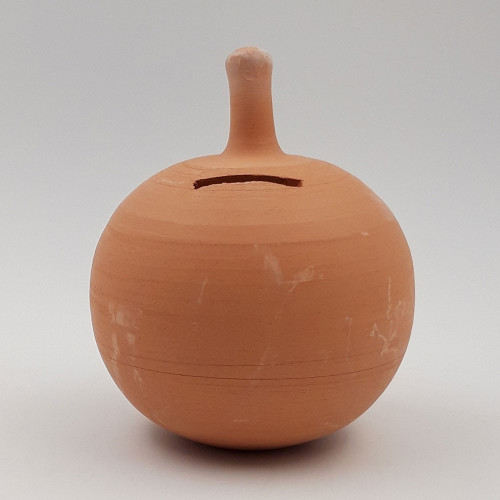 Tirelire à casser Pomme en argile naturelle