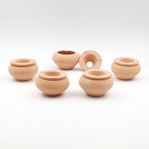Lot de 5 Cendriers en terre cuite - Mini modèle