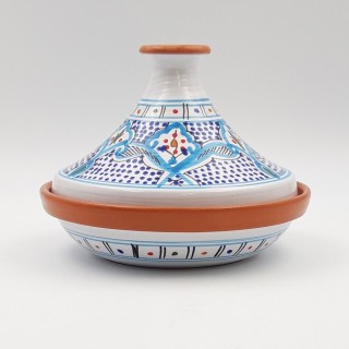 Tajine individuel évasé Marocain Turquoise - D 22 cm