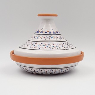 Tajine individuel évasé Marrakech Blanc - D 22 cm