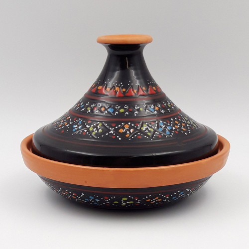 Tajine individuel évasé Marrakech Noir - D 22 cm