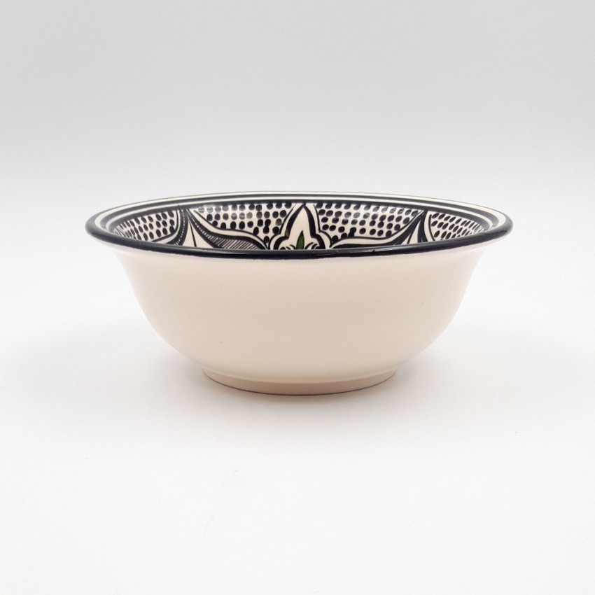 Saladier Marocain Noir Liseré - D 20 cm