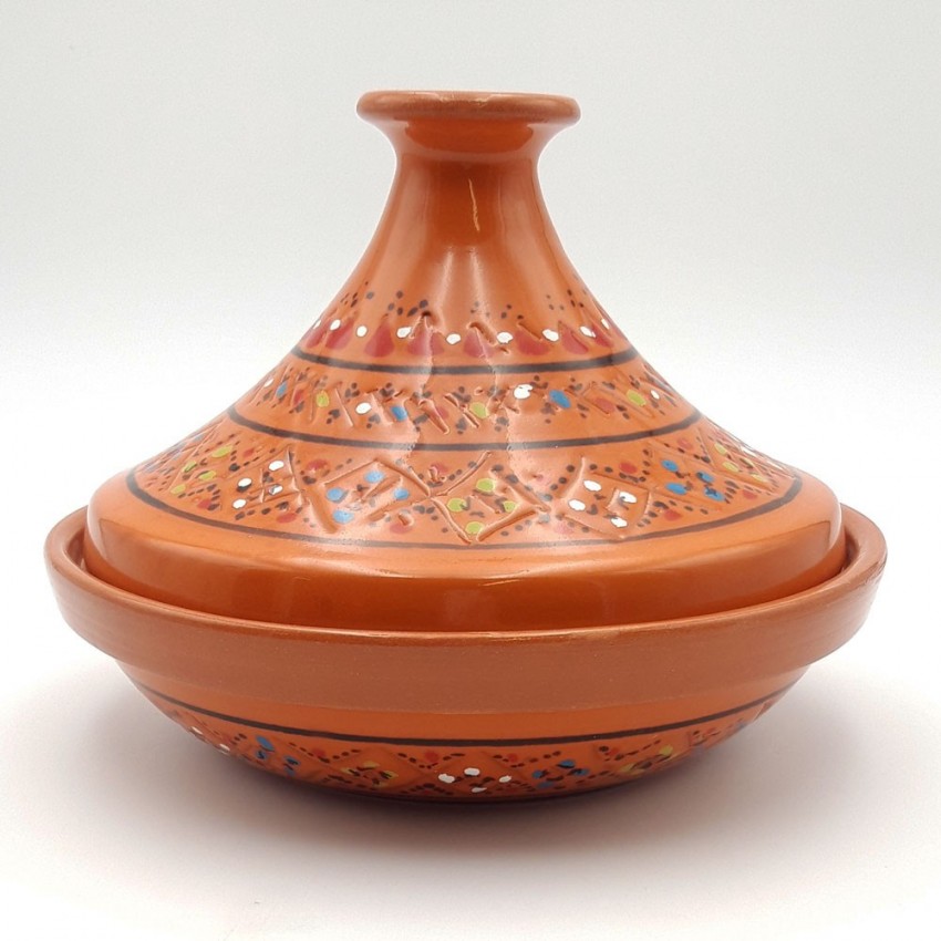 Tajine individuel évasé Marrakech Orange - D 22 cm