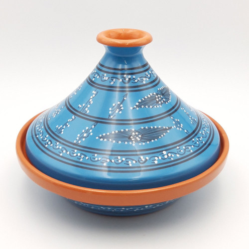 Tajine de cuisson Tatoué Bleu - D 27 cm