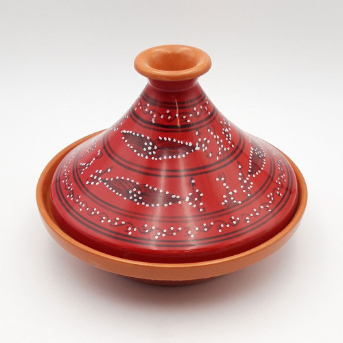 Tajine de cuisson Tatoué Rouge - D 27 cm