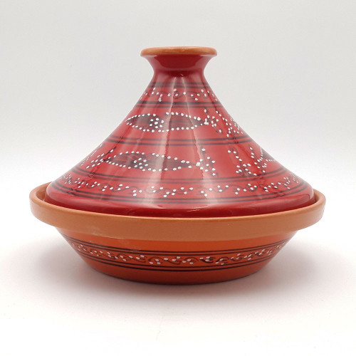 Tajine de cuisson Tatoué Rouge - D 27 cm