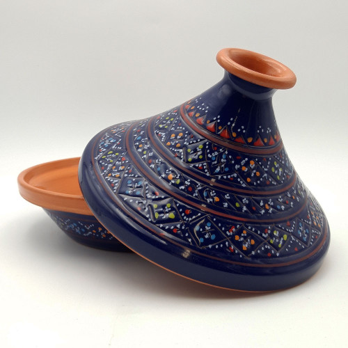 Tajine de cuisson Grattage Bleu Nuit - D 27 cm
