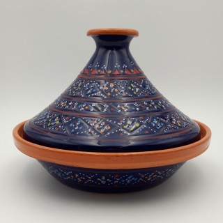 Tajine de cuisson Grattage Bleu Nuit - D 27 cm