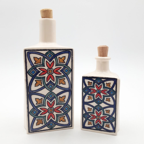 Duo de bouteilles d'huile et vinaigre Crocosmia