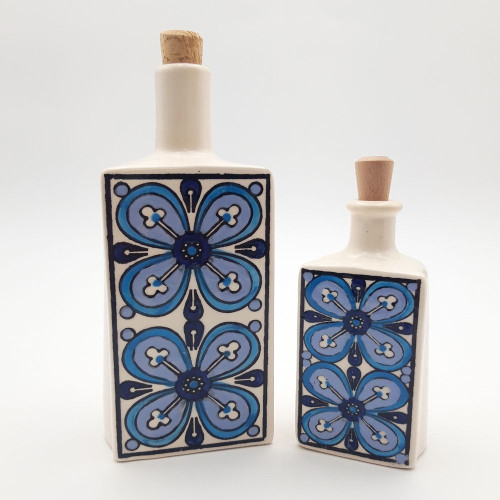 Duo de bouteilles d'huile et vinaigre Jacinthe