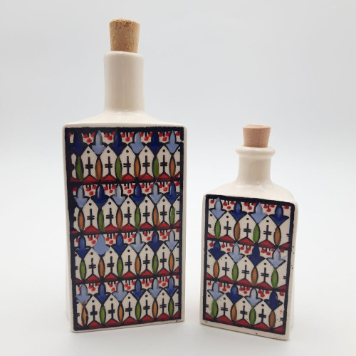 Duo de bouteilles d'huile et vinaigre Muscari