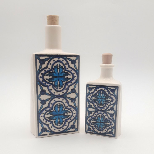 Duo de bouteilles d'huile et vinaigre Myosotis