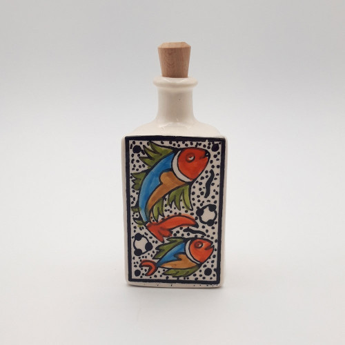 Bouteille d'huile ou de  vinaigre Poissons - Petit Modèle