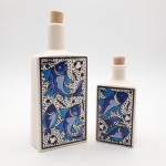 Duo de bouteilles d'huile et vinaigre Poissons Bleus