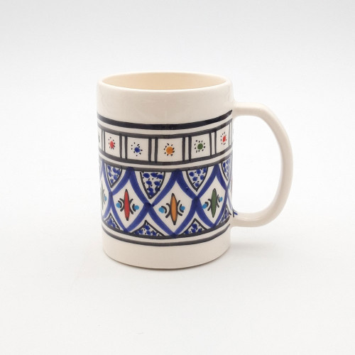 Tasse avec couvercle en céramique 25 cL Bakir Bleu