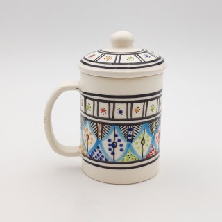 Tasse avec couvercle en céramique 25 cL Bakir Royal