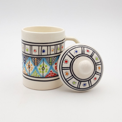 Tasse avec couvercle en céramique 25 cL Bakir Royal