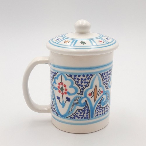 Coupelle/Jatte Marocaine Turquoise - Diamètre 15 Cm, Artisanale, Faite Main - Pour Dessert, Salade, Décoration